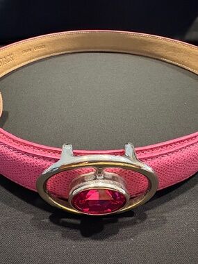 Terry Stack Pink Women's Leather belt (L)